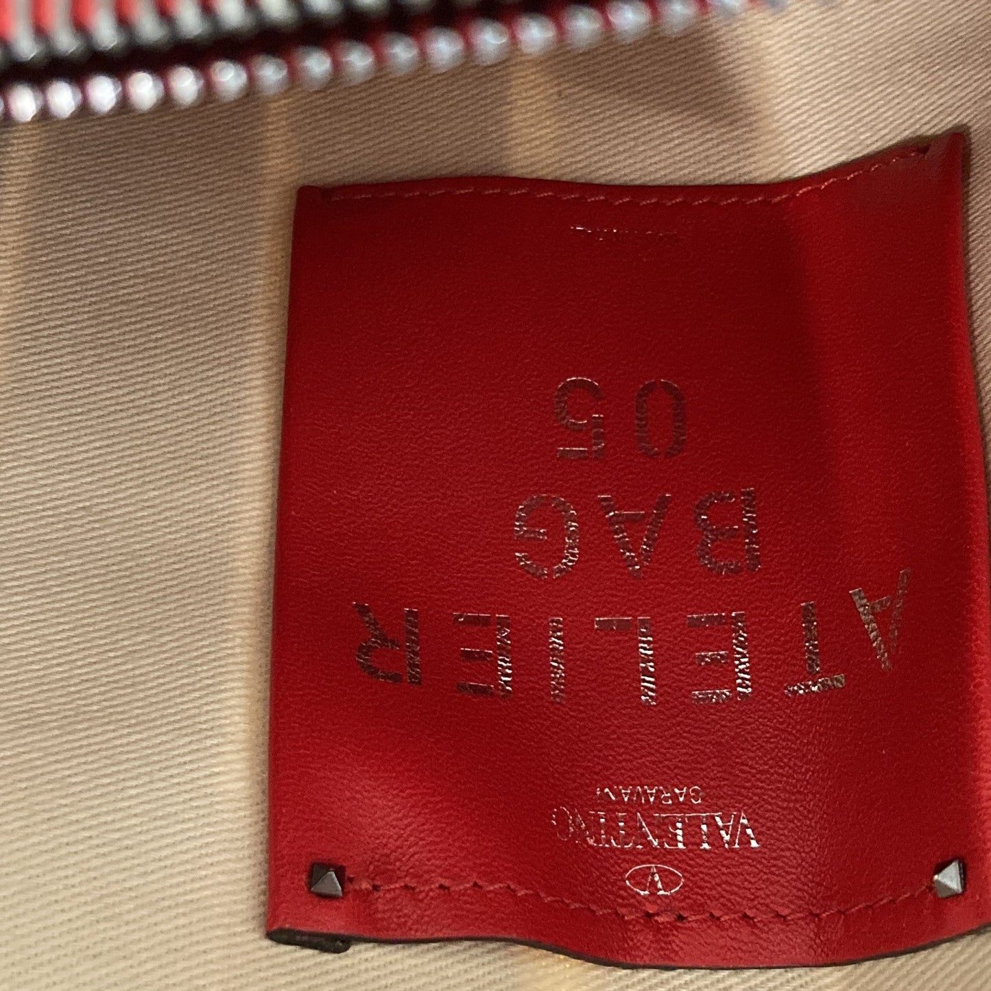 Valentino Garavani Atelier 05 Tote Pleated Canvas Medium