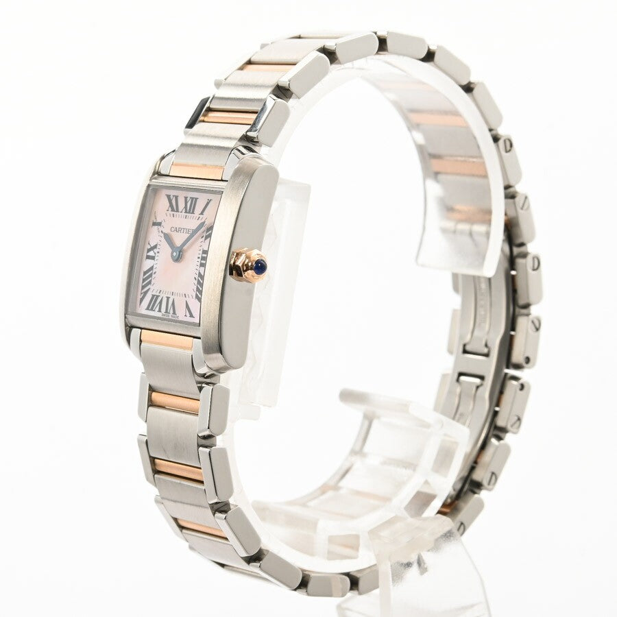 Cartier Tank Franaise Sm W51027Q4 Pink Ladies Used Watch #41422