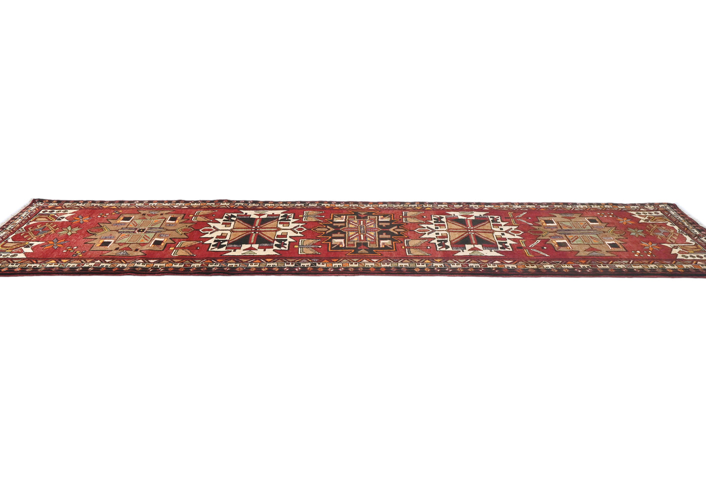 Hand-Knotted Vintage Oriental Runner Rug