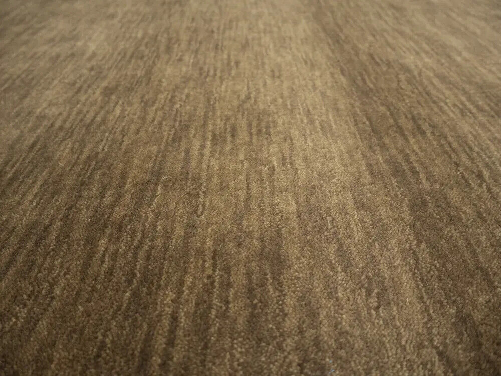 Brown Solid Hand-Loomed 6X9 Gabbeh Wool Rug