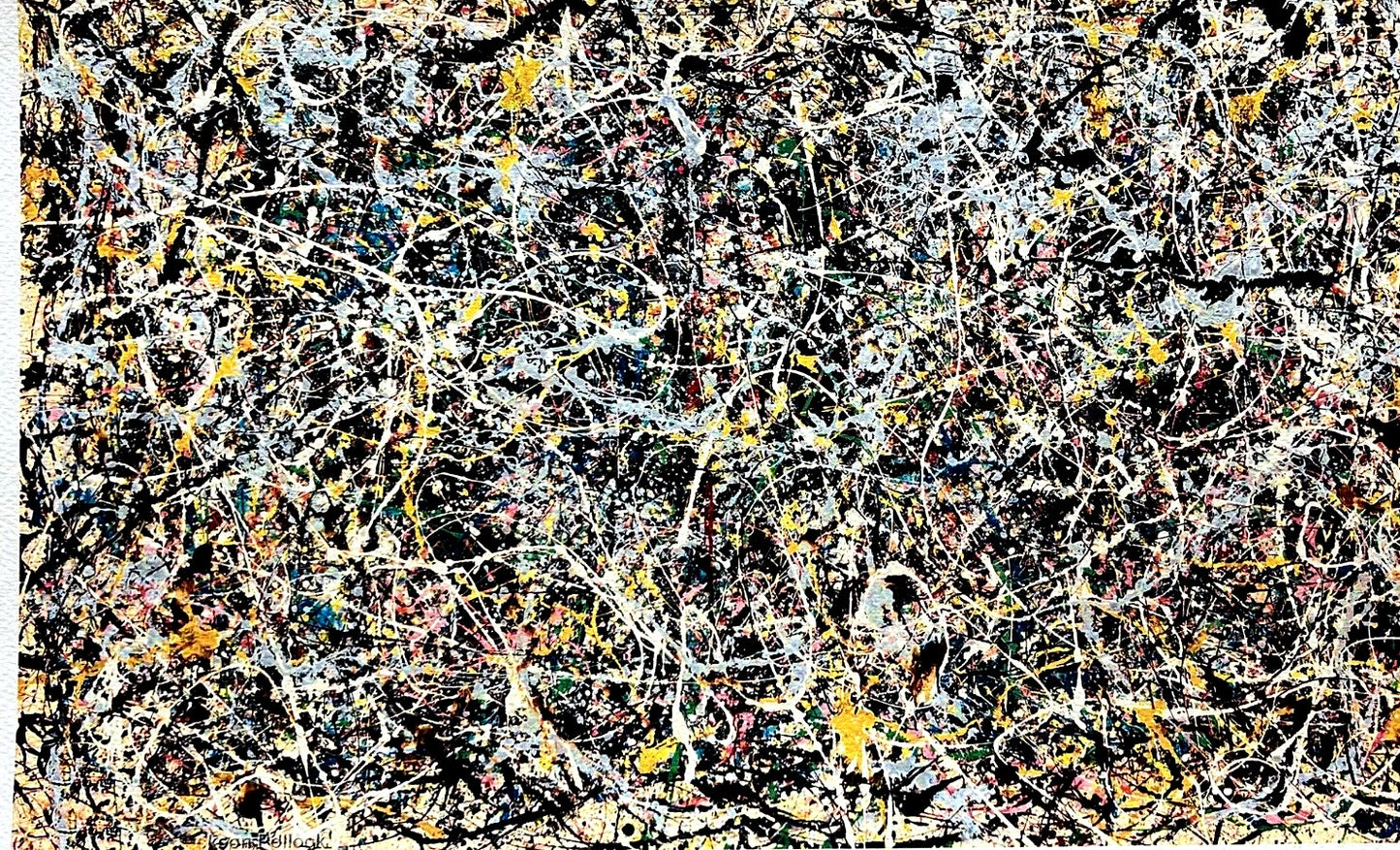 Jackson Pollock Action Painting Coa Signed