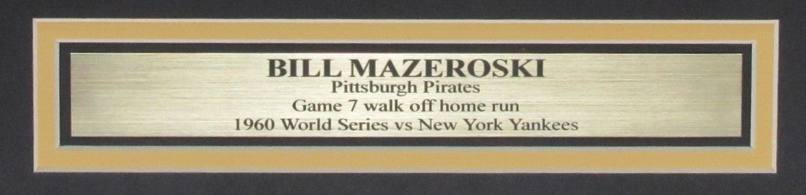 Bill Mazeroski Pirates Signed 16X20 Photo Walk-Off Hr Framed Bc Sports 198146