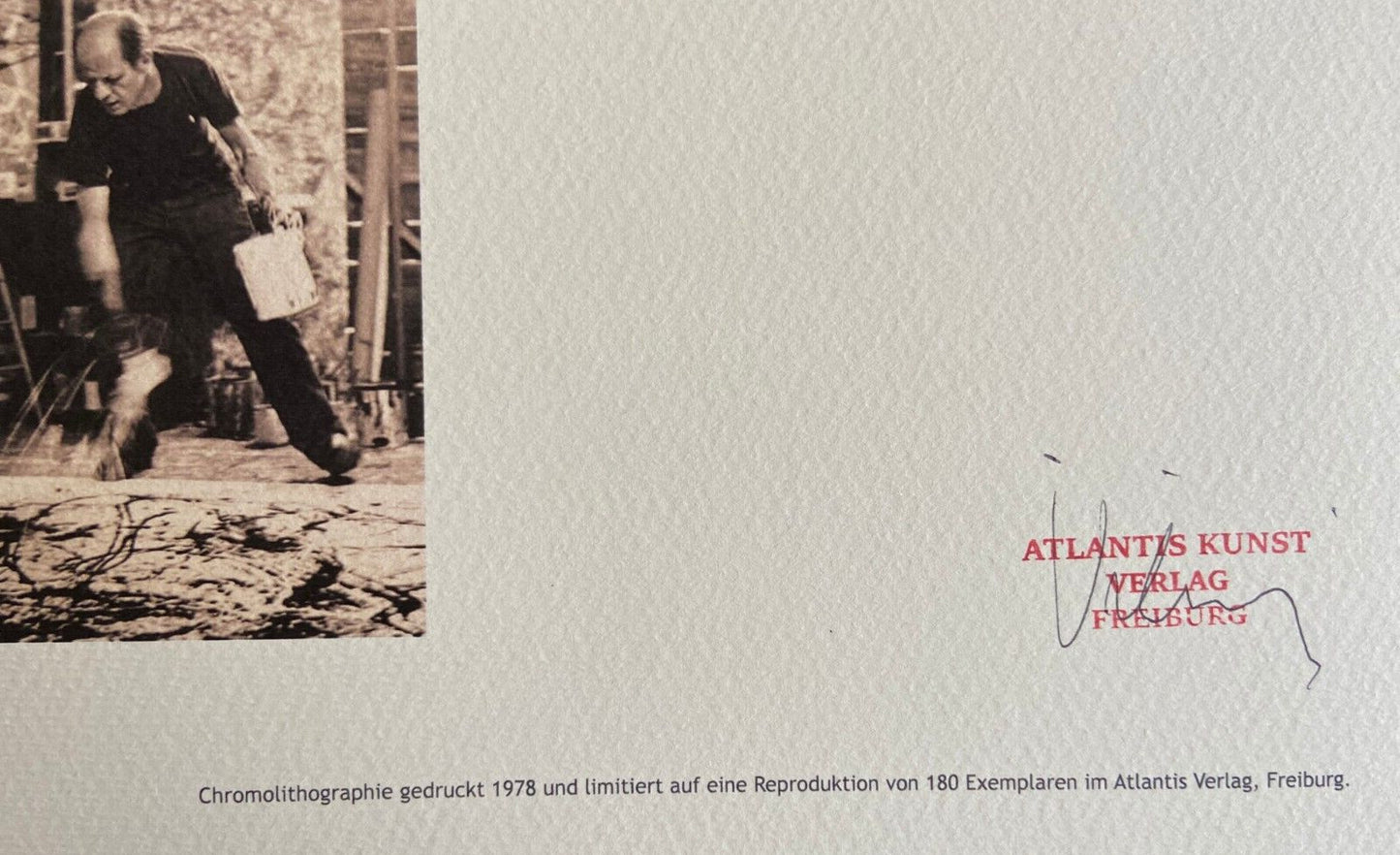 Jackson Pollock Lithograph Coa Signed Numbered By