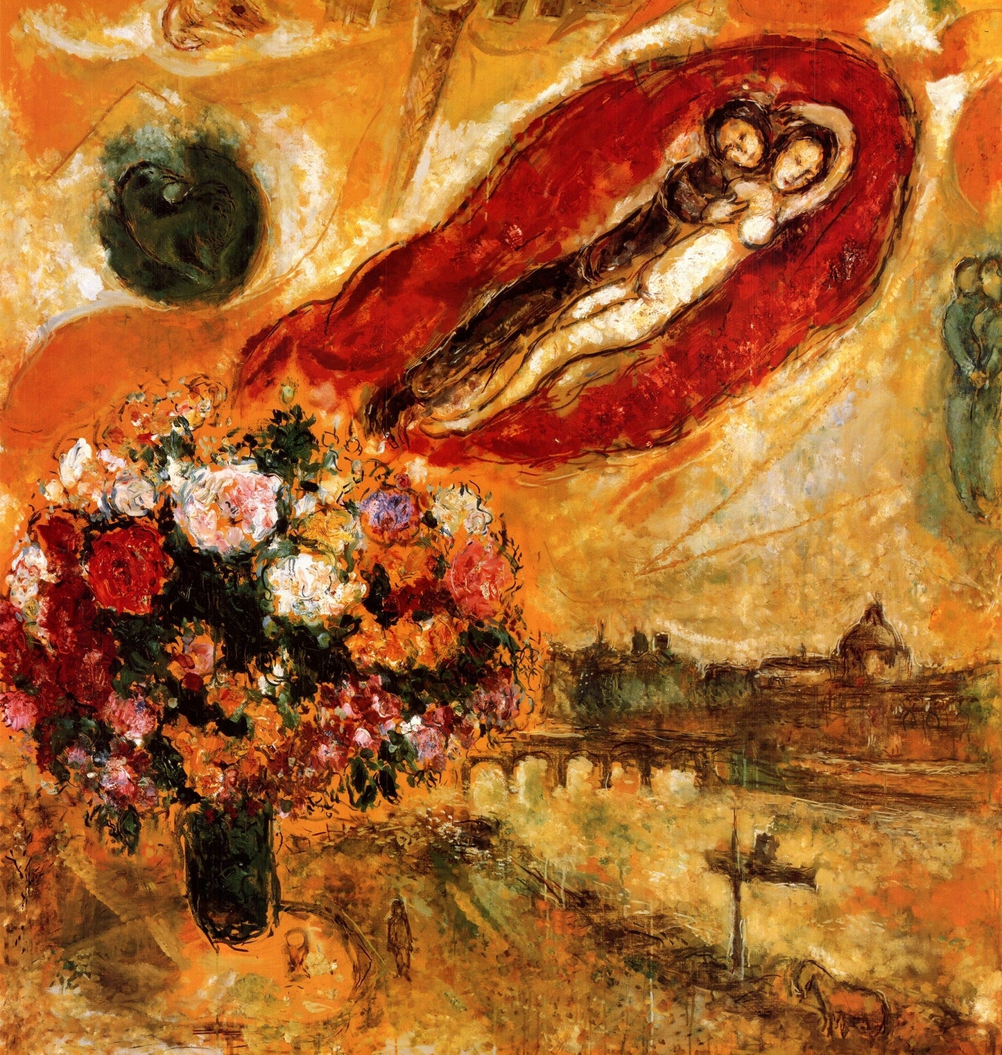 Marc Chagall Au Dessus De Paris " Poster