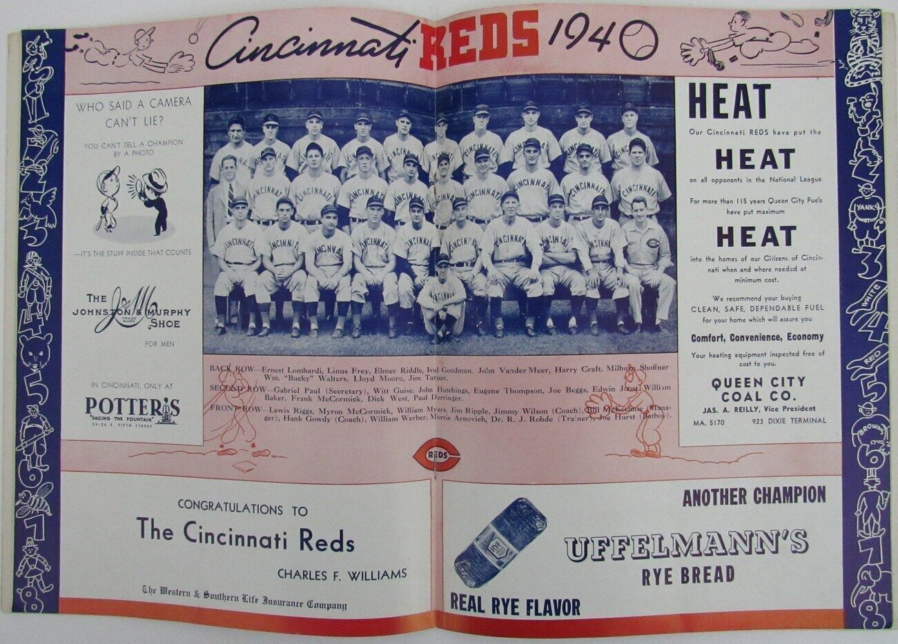 1940 World Series Program Cincinnati Reds Vs.