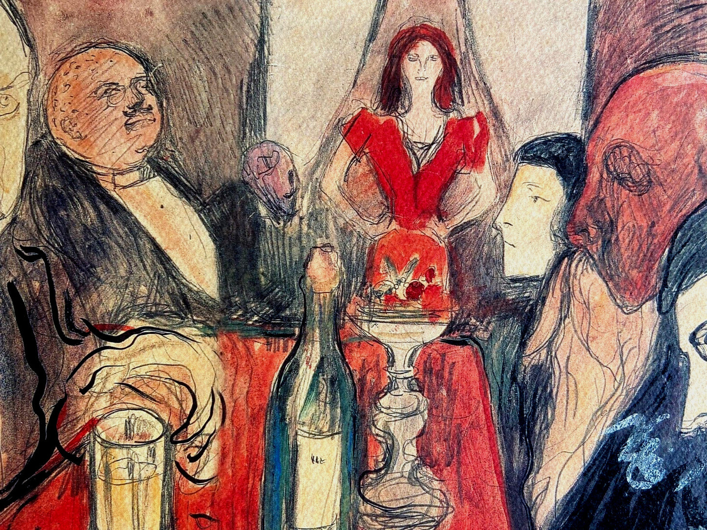 Edvard Munch Lithograph Coa Numbered A Hand