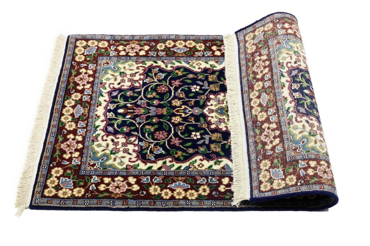 Handmade Kirman Rug Classic Floral Medallion