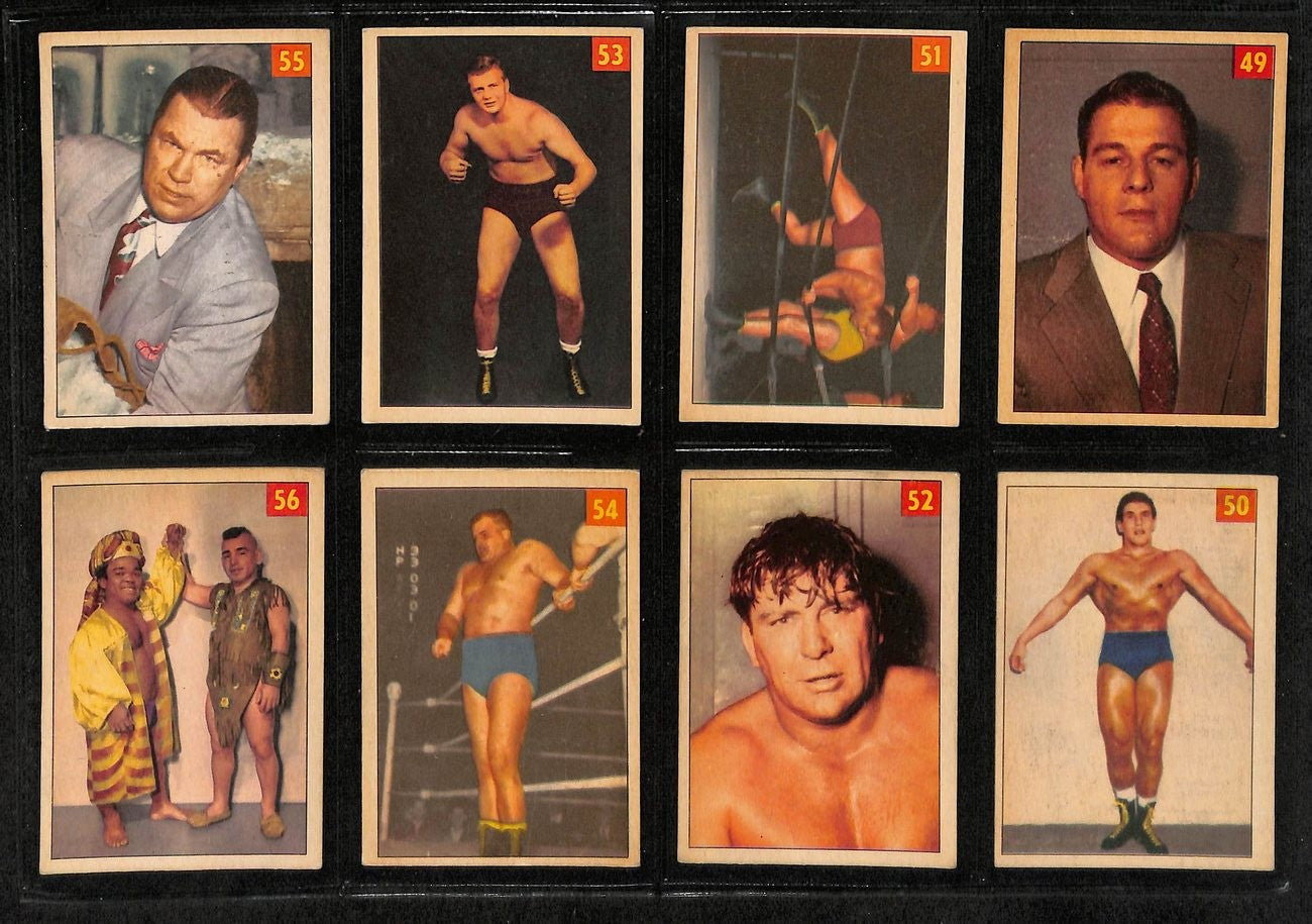 1954-55 Parkhurst Wrestling Complete Set (75)