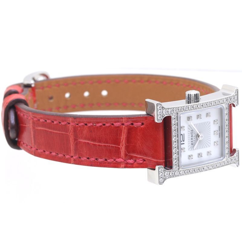Hermes H Watch Mini Bezel Diamond 11P Diamond 041653Ww00