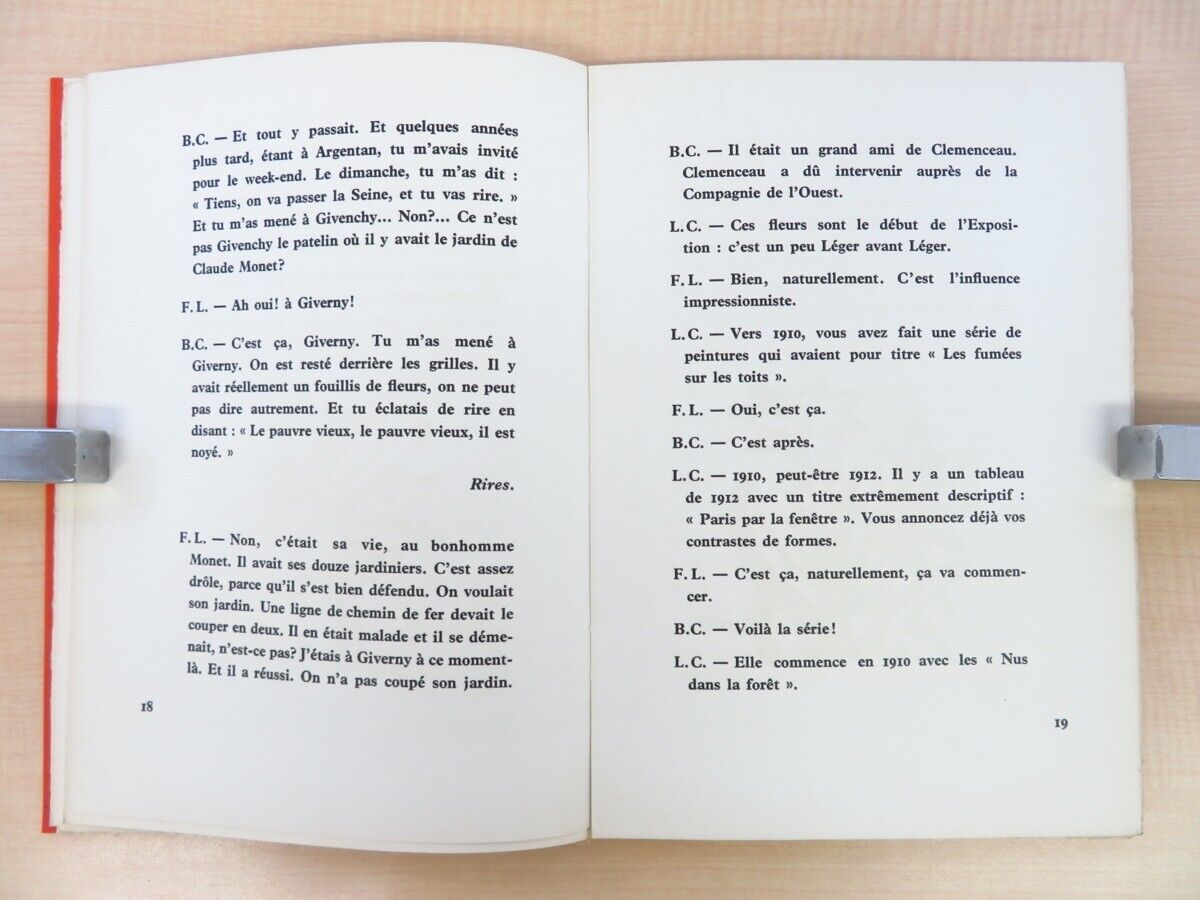 Rare Artbook Entretien De Fernand Leger Avec