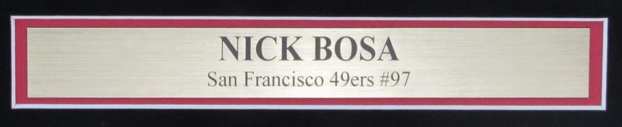 Nick Bosa Autographed 16X20 Photo San Francisco 49Ers Framed Beckett 179403
