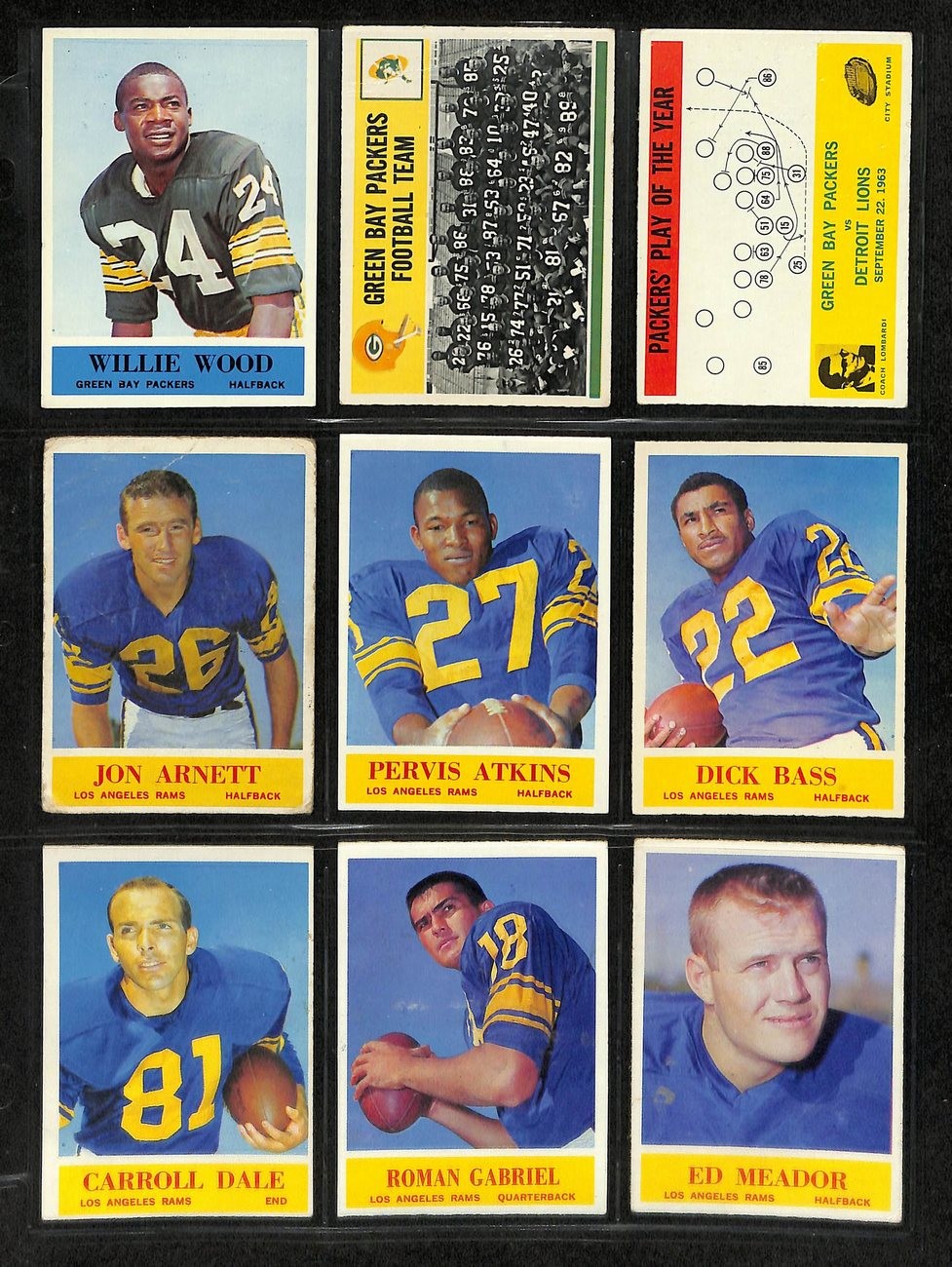 1964 Philadelphia Football Card Complete Set