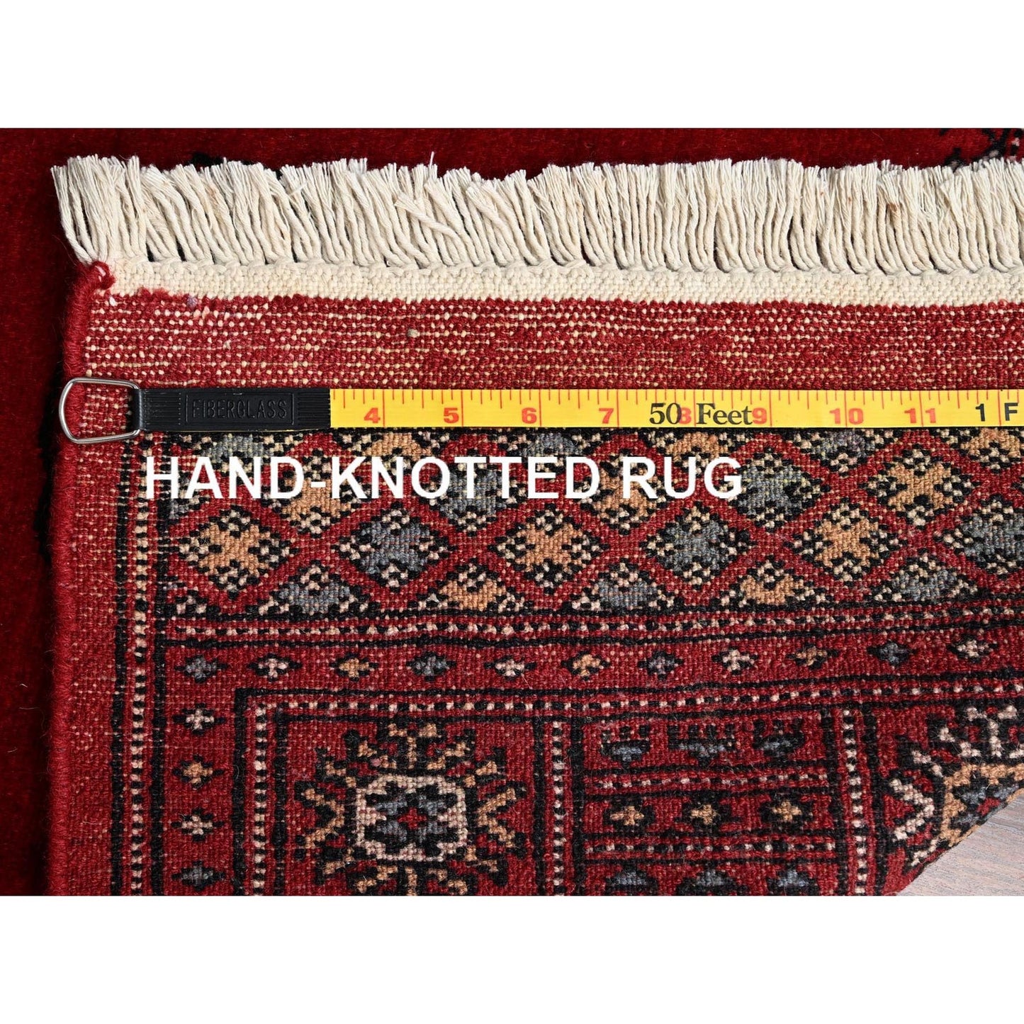 2'7"X6' Red Princess Bokara Tribal Medallions Rug Wool Hand Knotted Runner