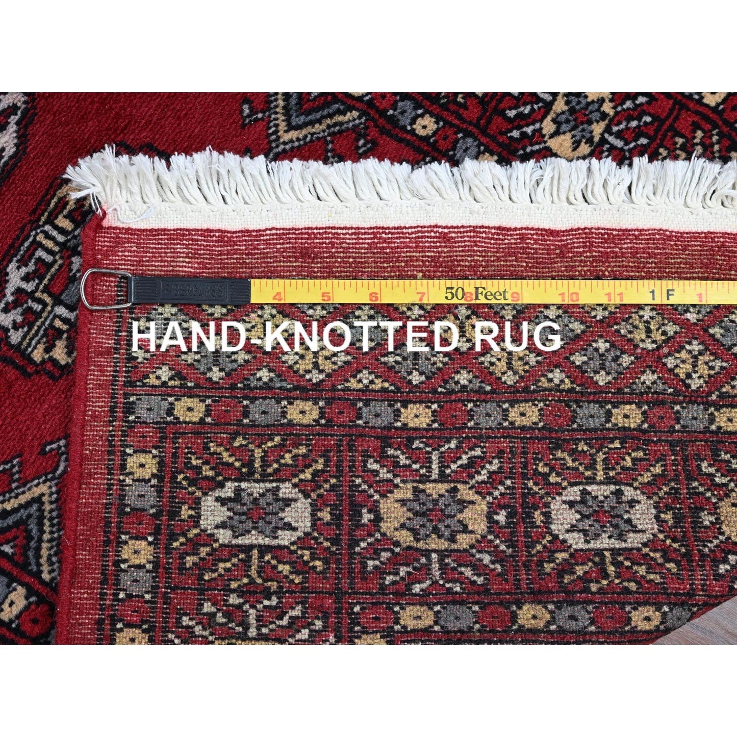 2'1"X6'1" Red Princess Bokara Pure Wool Hand Knotted Runner Oriental Rug
