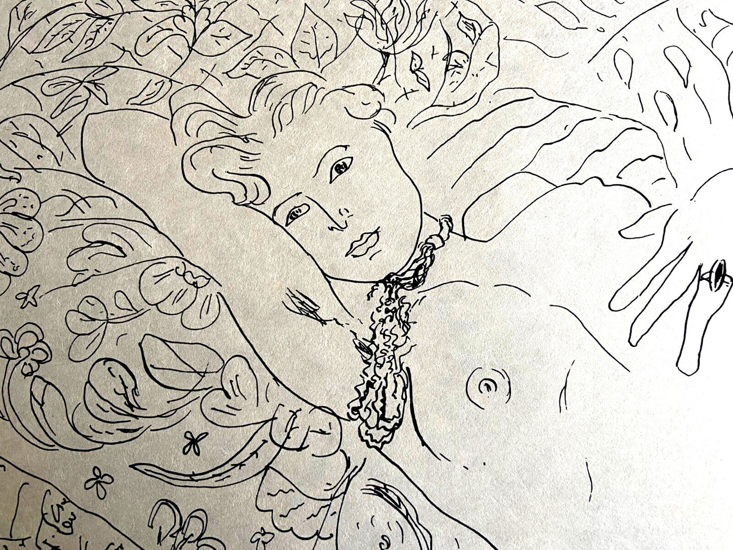 Henri Matisse Lithograph Hand Made Contract Hand