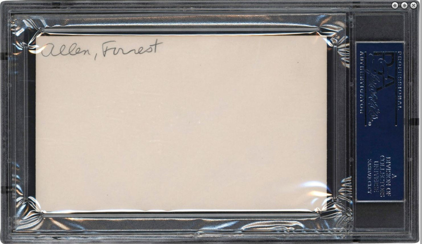 Forrest "Phog" Allen Signed Index Card Kansas