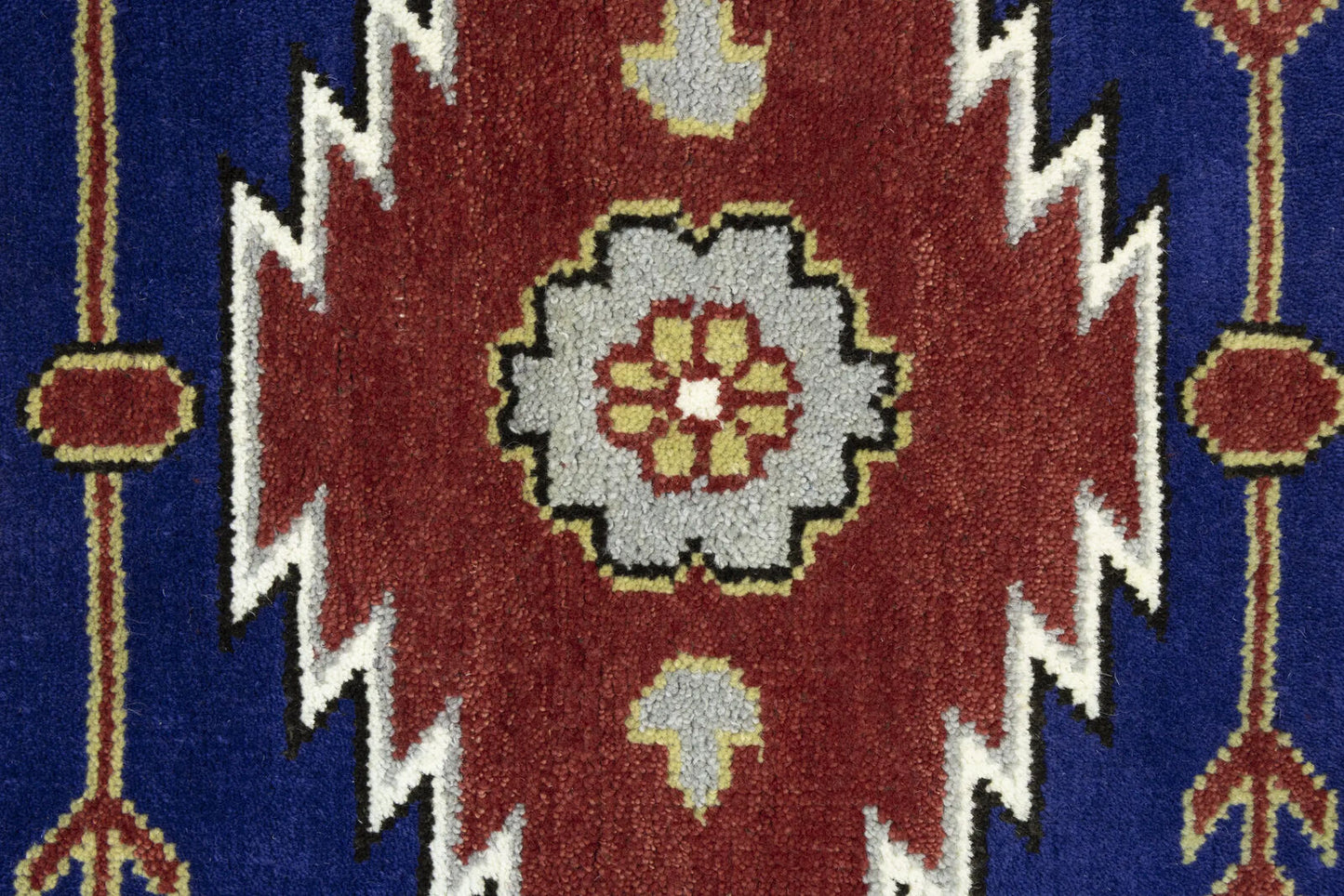 Kazak Oriental Rug Geometric Design Carpet Home