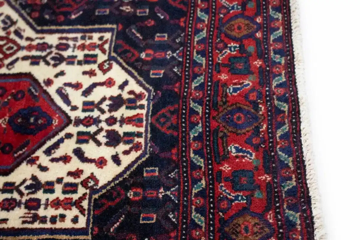 Handmade Vintage Oriental Area Rug Small Floral