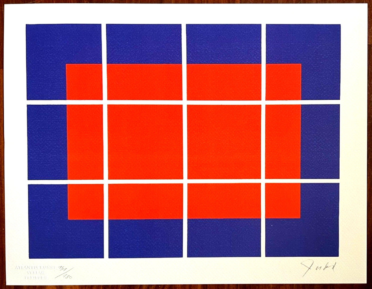 Donald Judd Lithograph Coa Signed In Pen Numbered By Hand 180 Ex