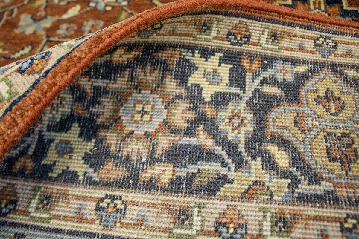 6X9 Ft Handmade Rust Serapi Oriental Rug Farmho