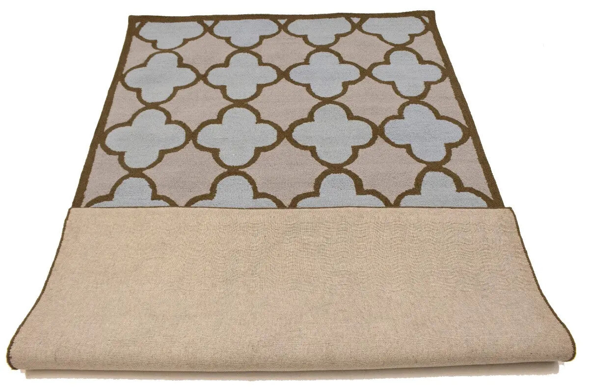 Multicolored Trellis Design 5X8 Hand-Tufted