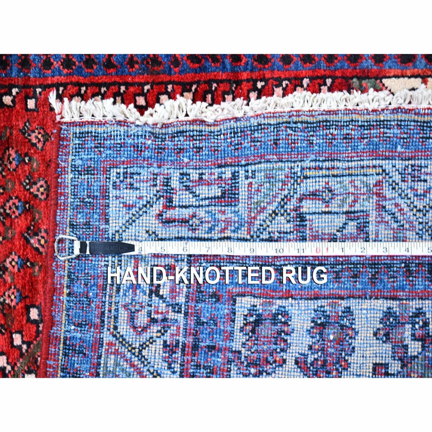 3'7"X5' Old Farsian Saroogh Good Cond Repetitive Design Hand Knotted Rug
