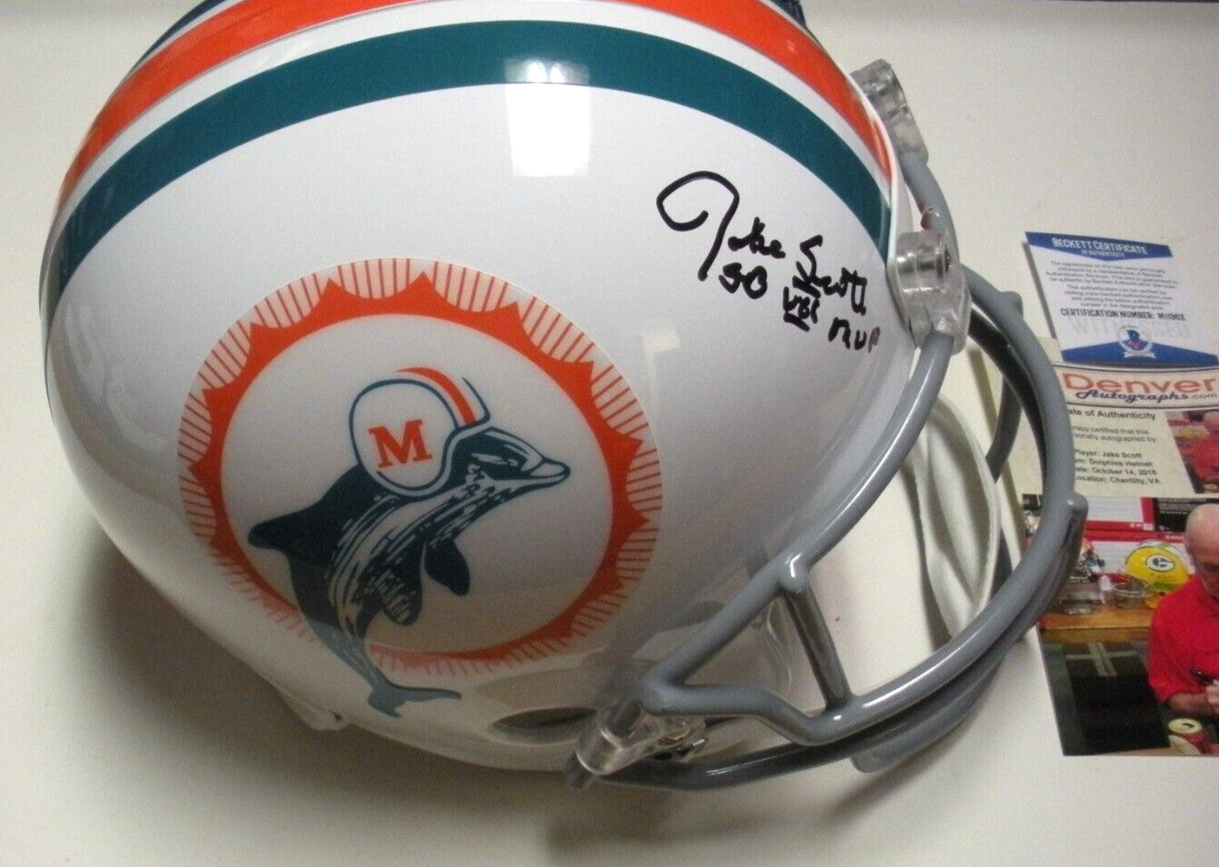 Jake Scott Miami Dolphins Sb V11 Mvp Beckett/Coa