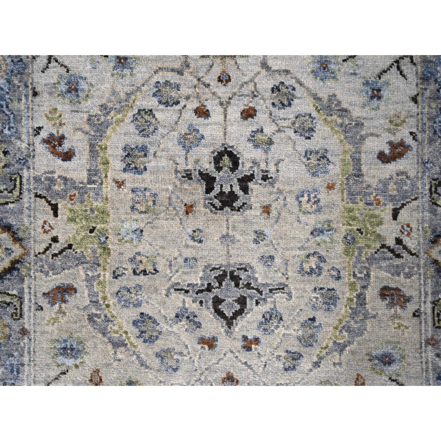 2'8"X27'8" Gray Oushak Denser Weave Hand Knotted 100% Wool Xl Runner Rug