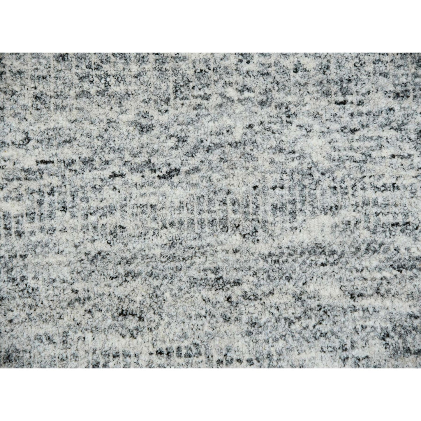 8'X10'2" Owl Gray Modern Grass Design Pure Wool Hand Knotted Rug
