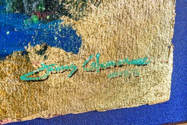 James Coleman Signed Original Painting Mixed Media On Paper Framed