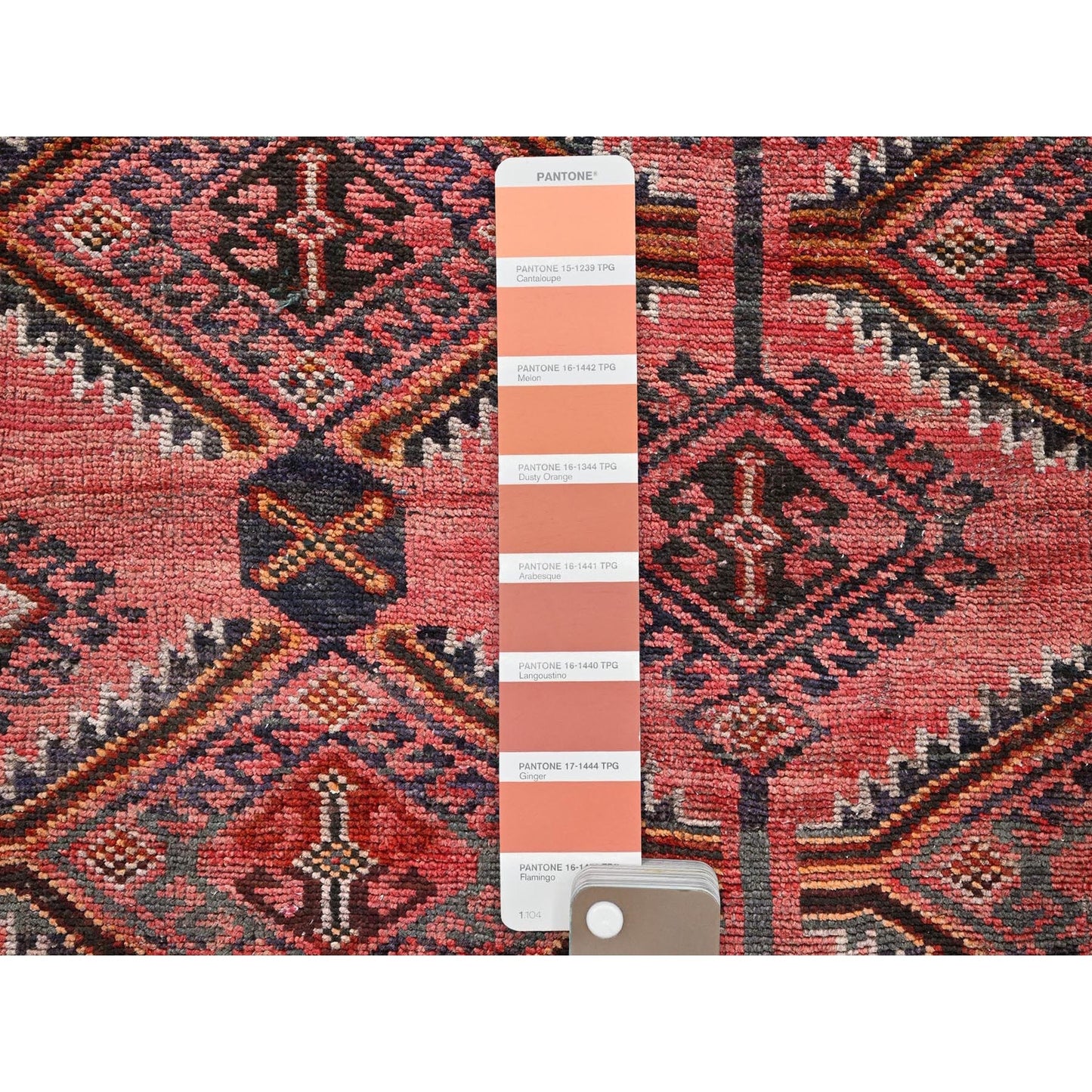 5'2"X7'2" Red Vintage Zoroastrian Balooch Hand Knotted Wool Oriental Rug