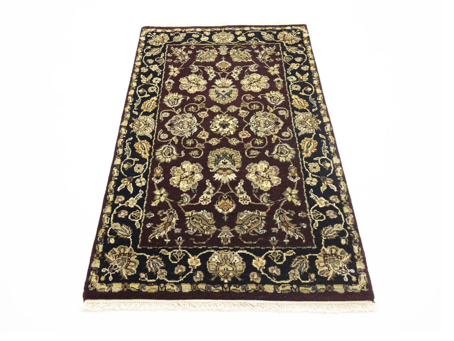 Handmade Agra Jaipur Rug Floral Thick Pile