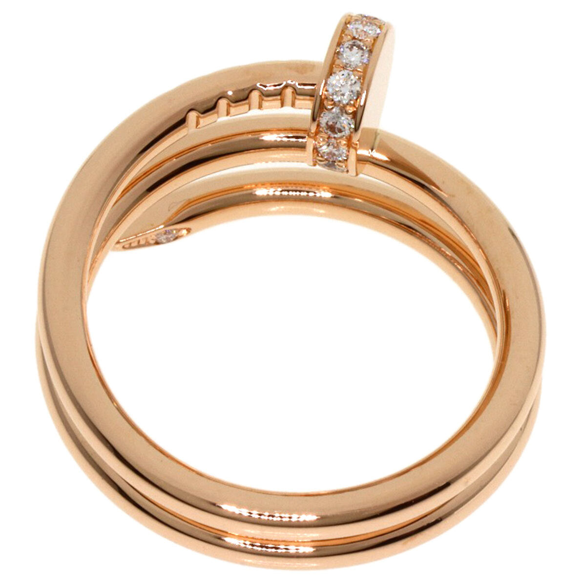 Cartier Ring Juste Un Clou Double Diamond #47 K18