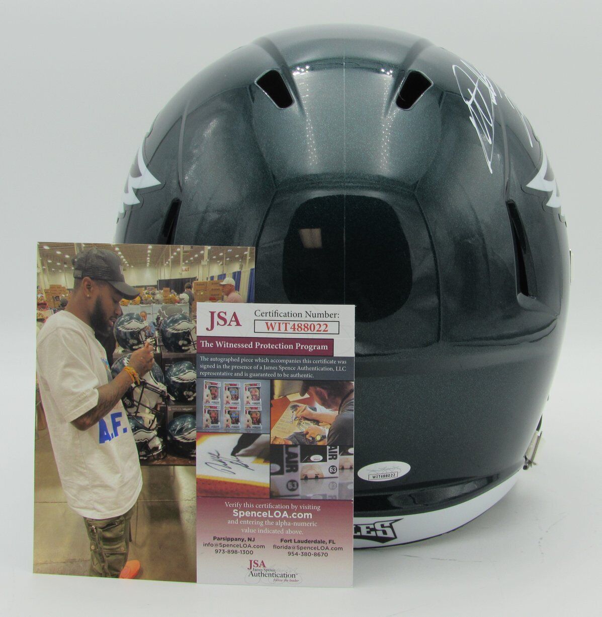 Miles Sanders Signed/Auto Eagles Speed Replica