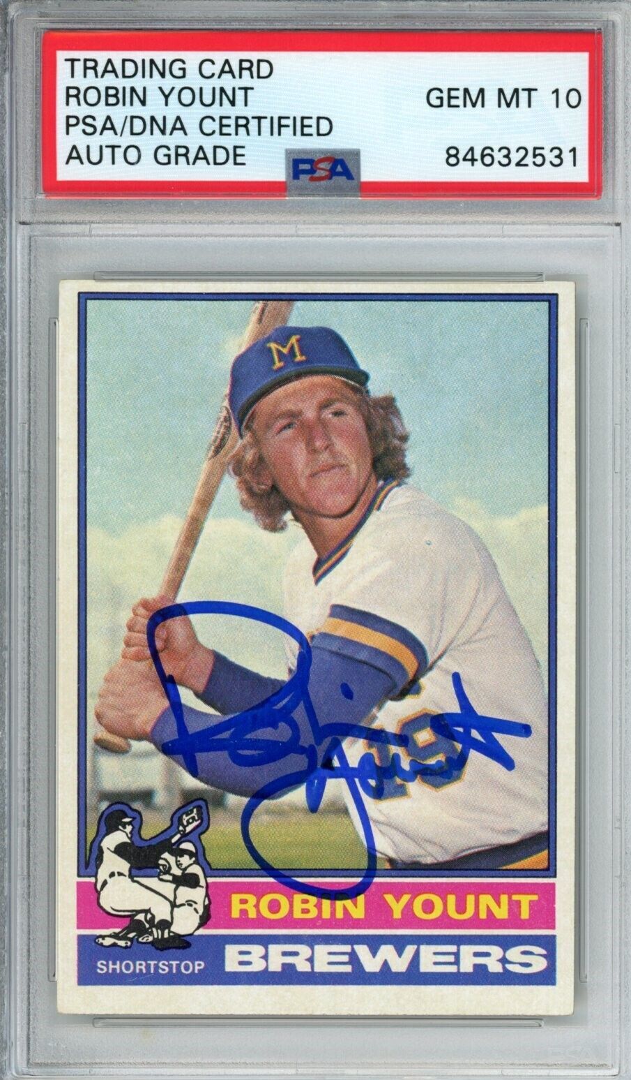1976 Topps Robin Yount Hof #316 Card Signed