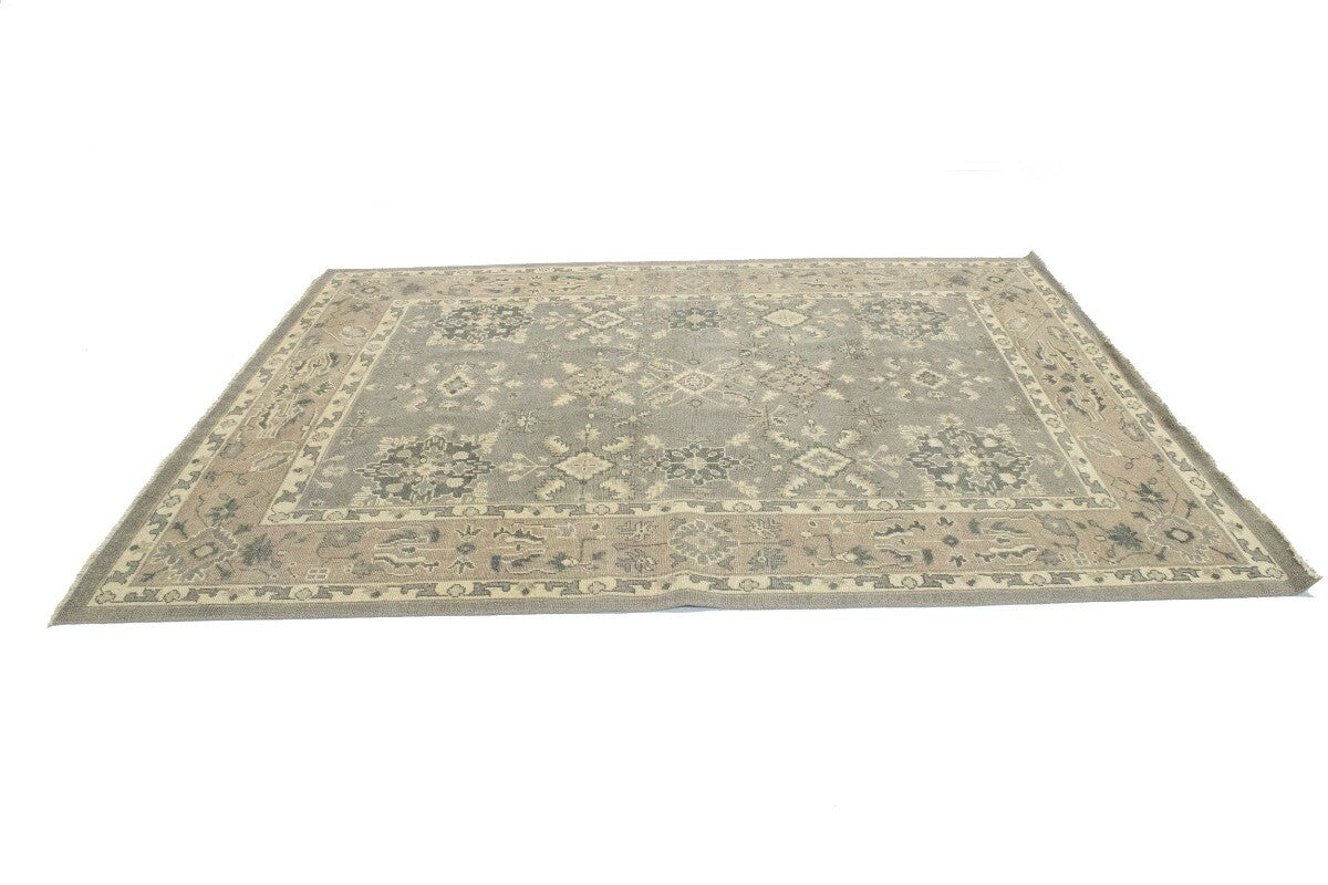 Handmade Muted Brownish Floral Transitional