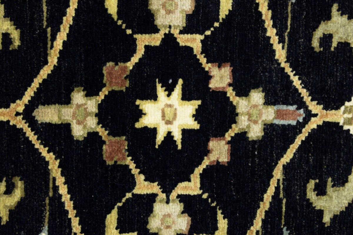 Handmade Black Osh Chobi Peshawar Rug Small