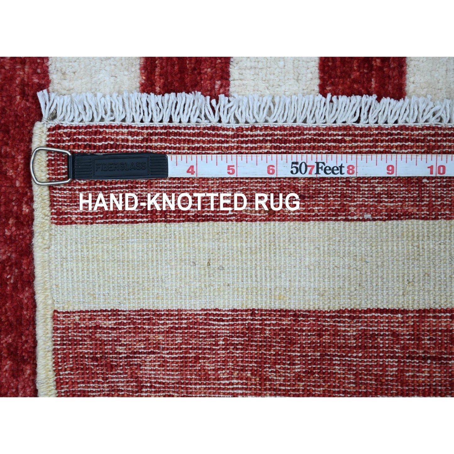 2'5"X4' Red Wall Hanging American Flag Hand Knotted All Wool Peshawar Rug