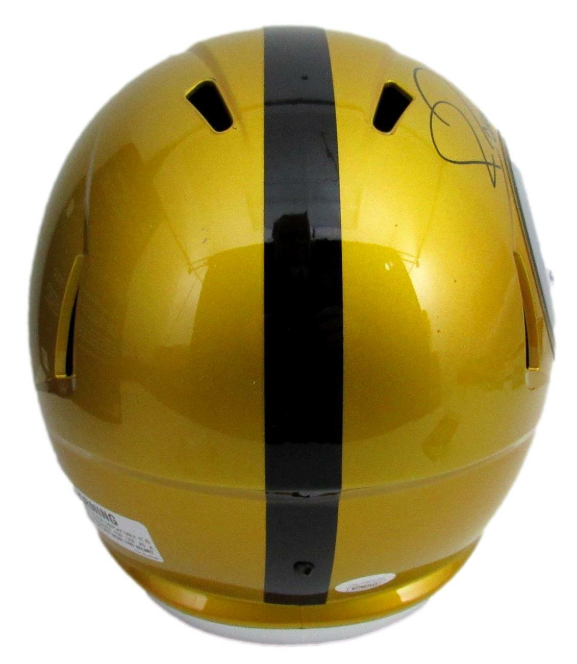 Jerome Bettis Hof Signed Steelers Full Size Flash