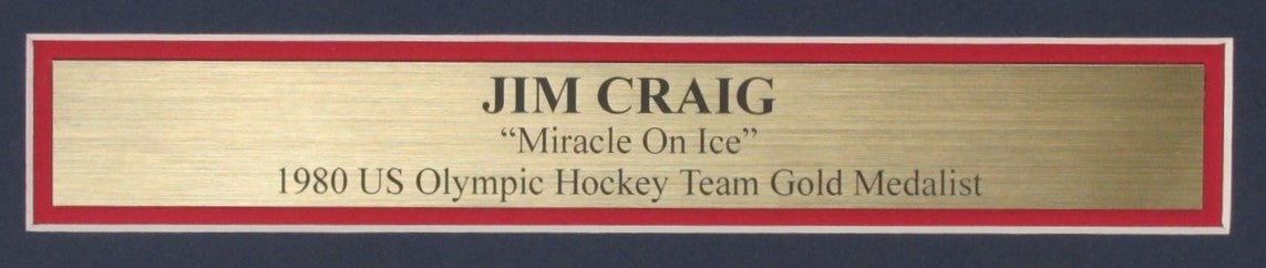Jim Craig Autographed 8X10 "Miracle On Ice" Photo Collage Framed Jsa 198124
