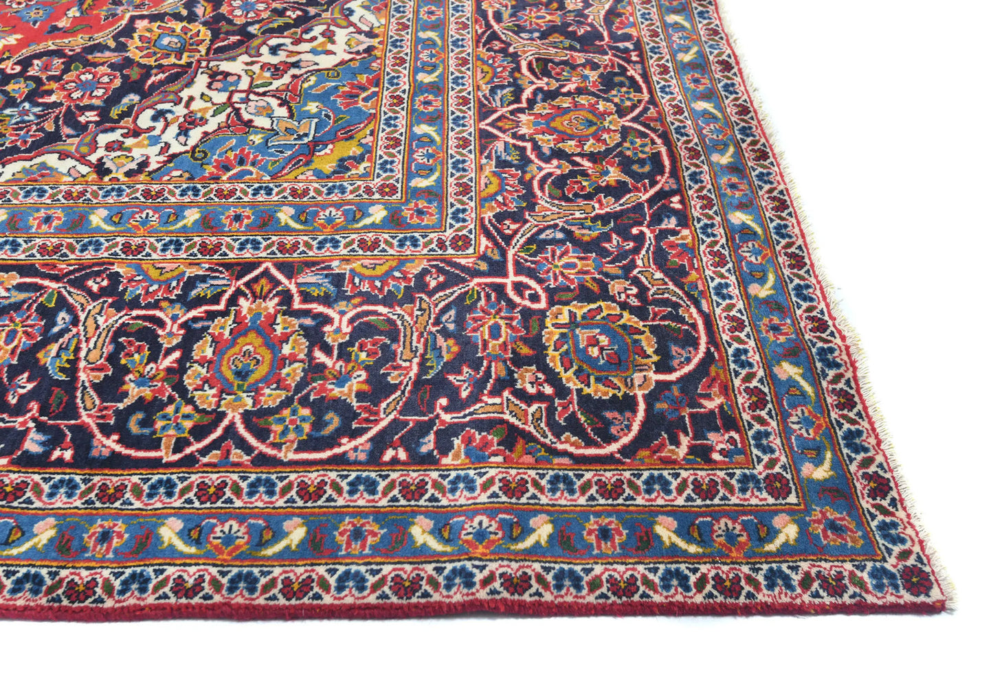 Vintage Wool Oriental Rug Floral Traditional