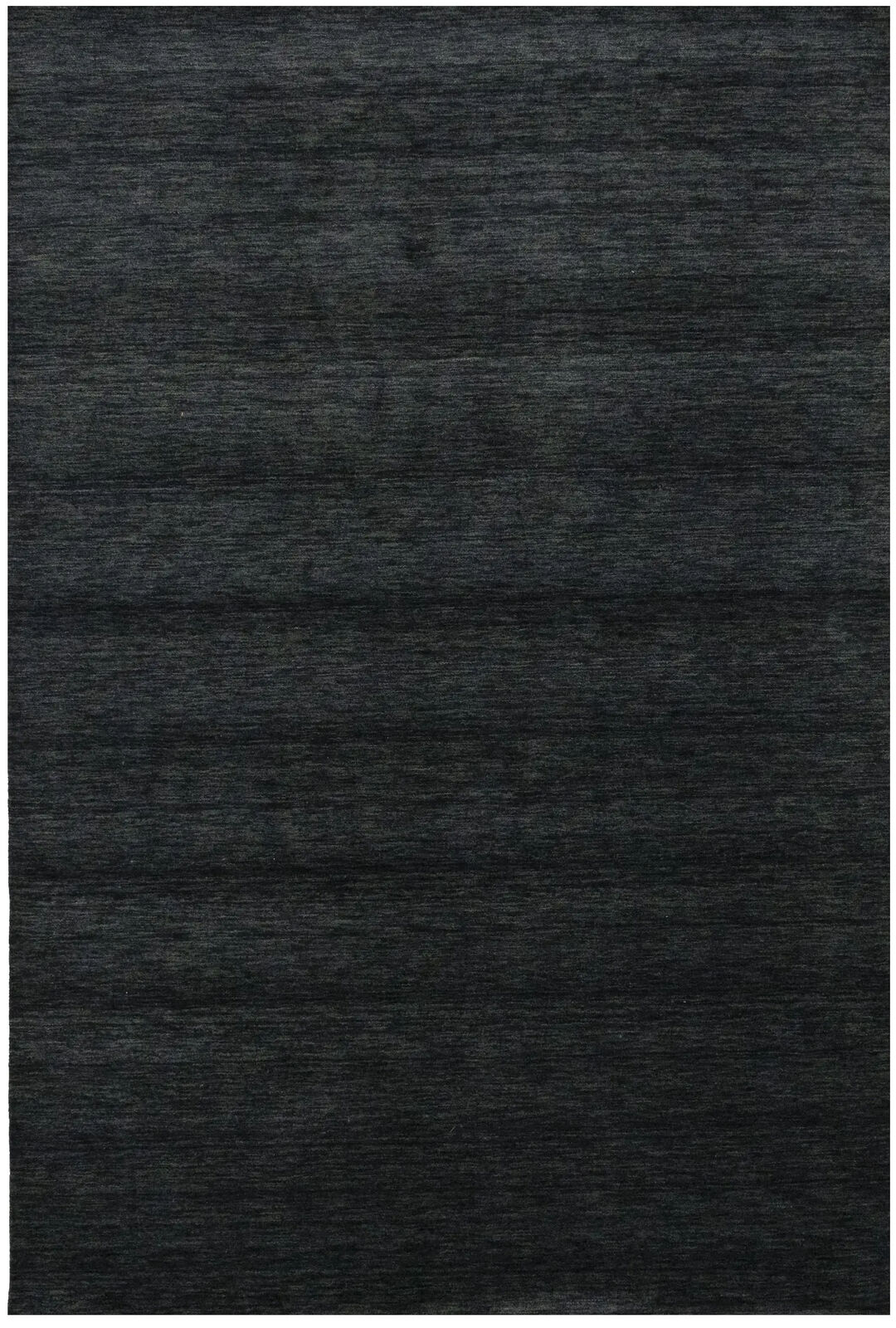Solid Charcoal Hand-Loomed 6X9 Gabbeh Wool Rug
