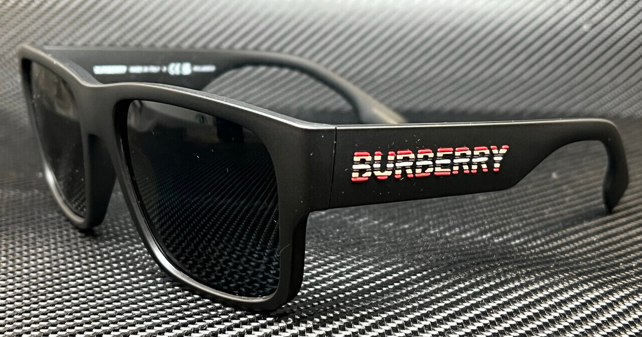 BURBERRY BE4358 346481 Matte Black Grey Polarized