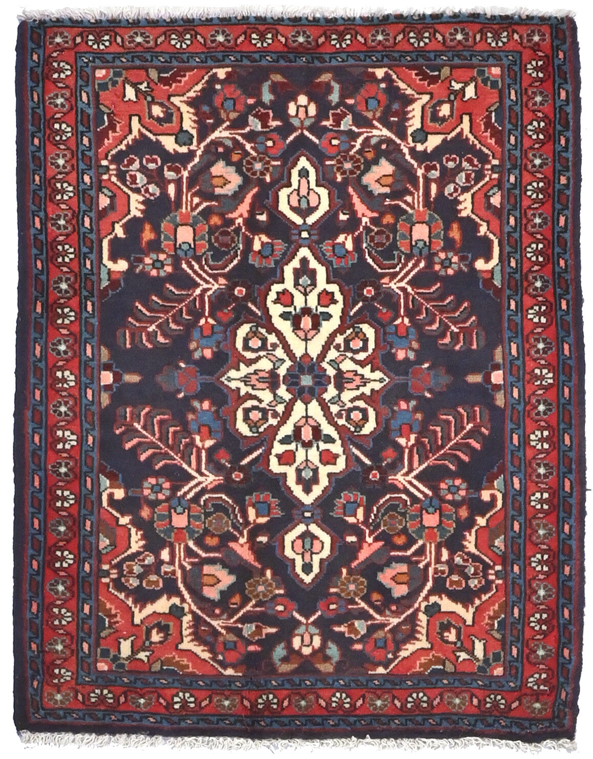 2X3 Ft Purple-Navy Traditional Oriental Rug