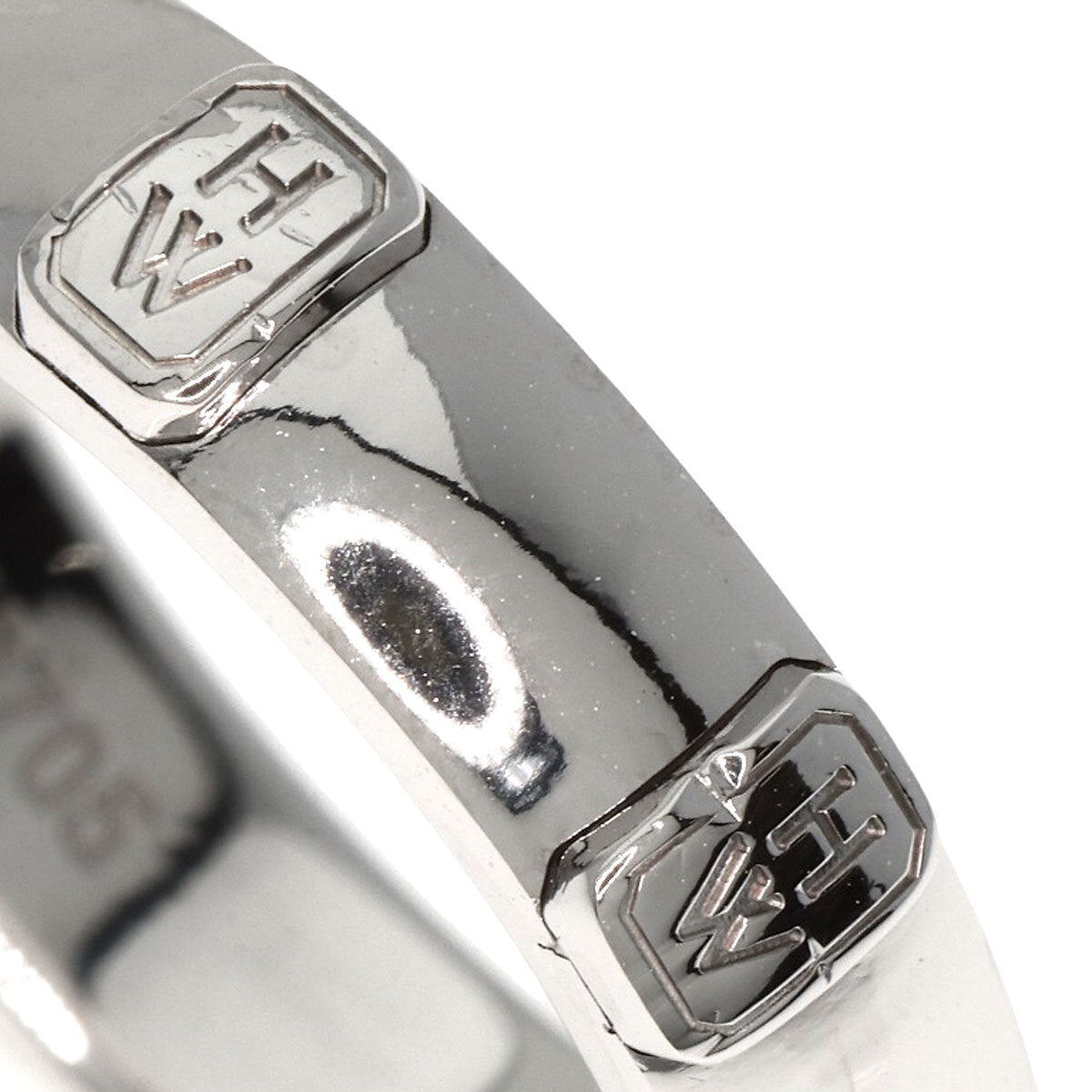 Harry Winston Ring Hw Logo Diamond K18 White