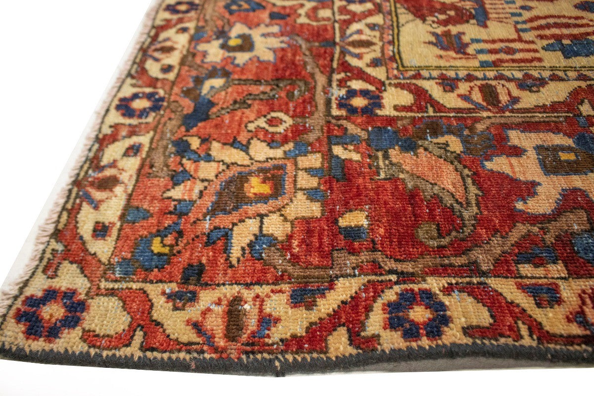 One-of-a-Kind Antique 6'6X10'6 Oriental Rug Pictorial Garden Carpet