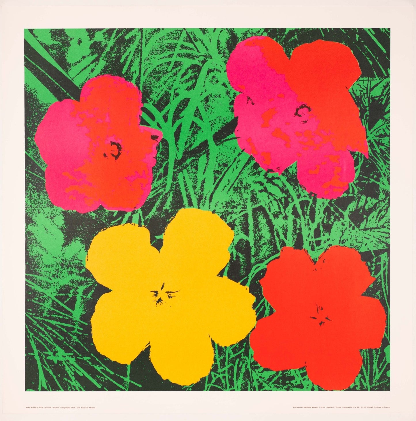 Red Flowers 1970 By Andy Warhol Pop Art Poster French Printing On Heavy Stock