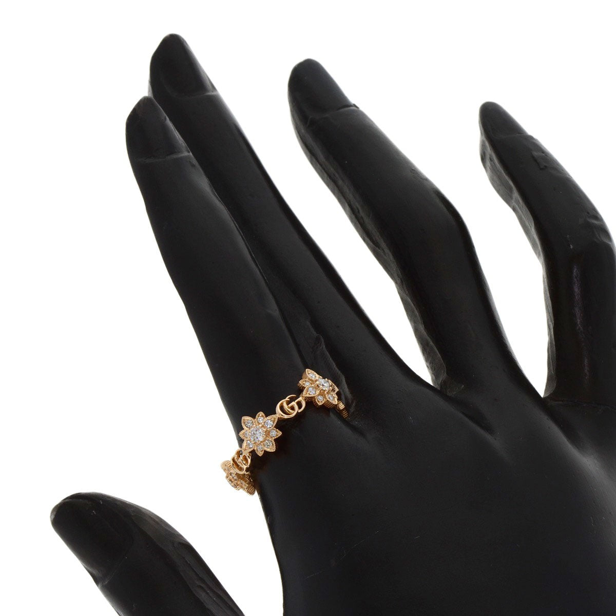 Gucci Flora Diamond #14 Ring K18 Pink Gold Ladies