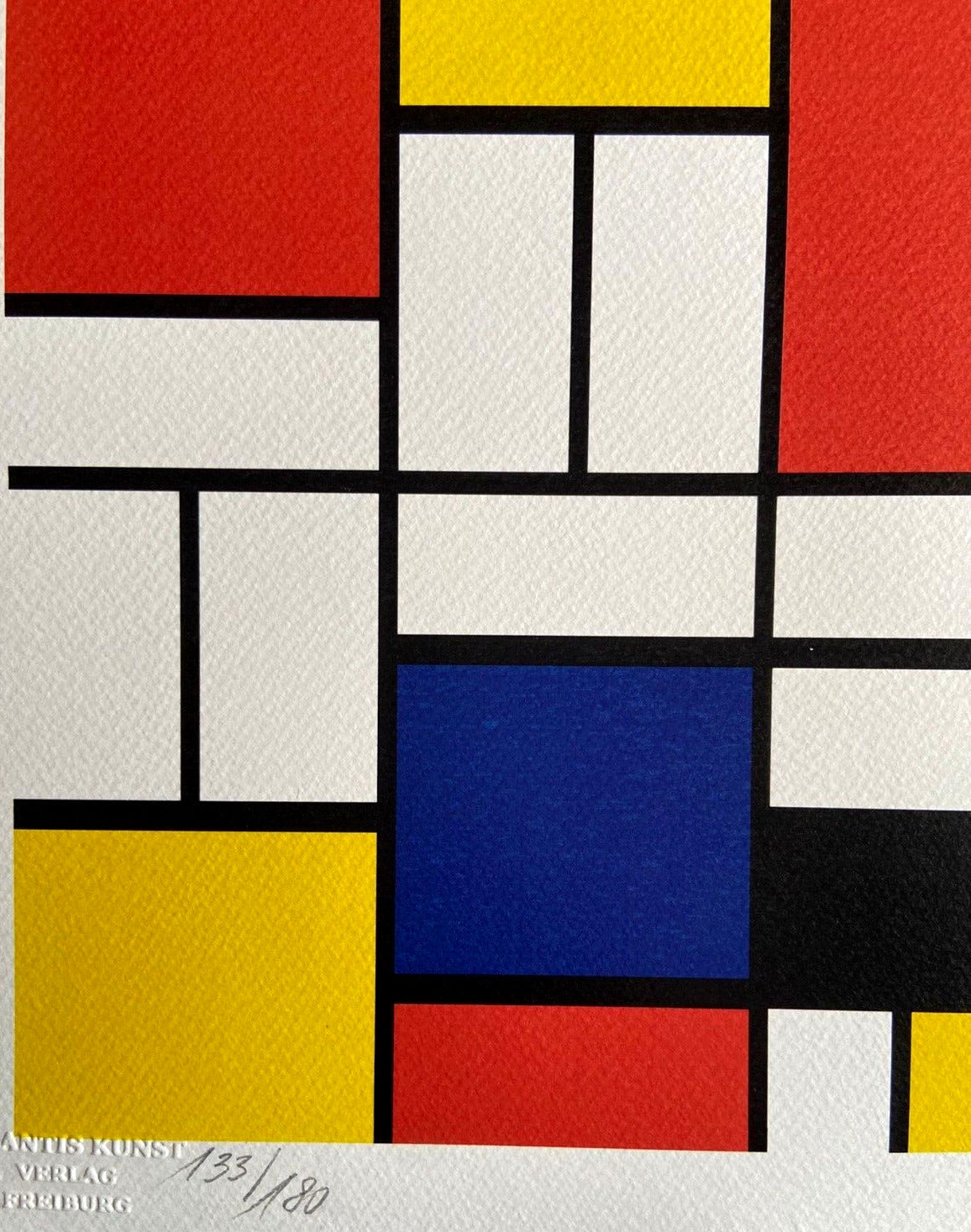 Piet Mondrian Lithograph Coa Signed Stamped