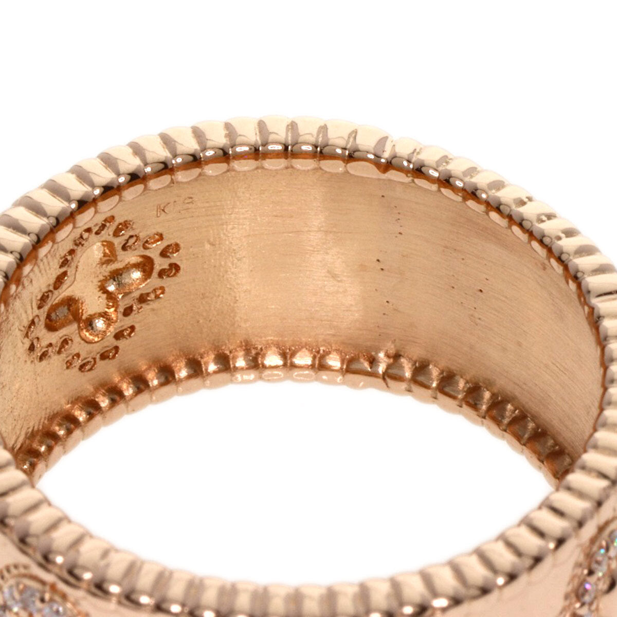 0.4Ct Diamond Ring K18 Pink Gold 15.3G